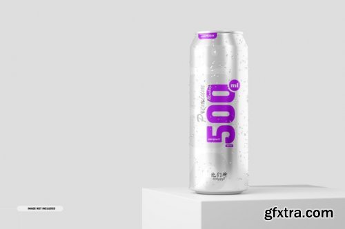 500ml soda cans mockup