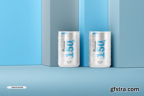 150ml soda can mockup