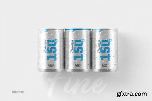 150ml soda can mockup