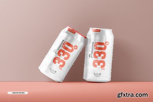 330ml soda cans mockup