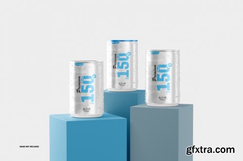 150ml soda can mockup