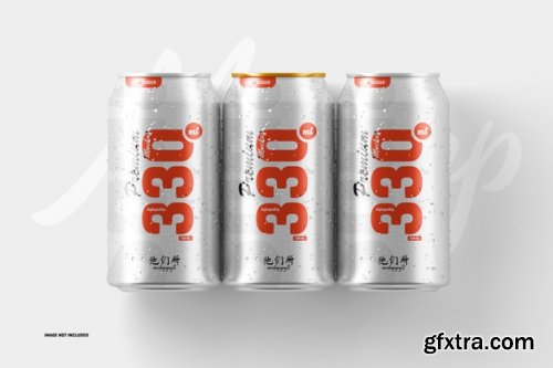 330ml soda cans mockup