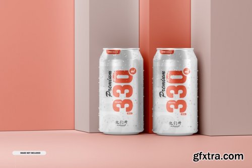 330ml soda cans mockup