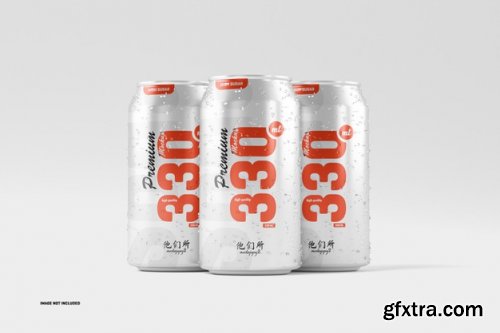 330ml soda cans mockup