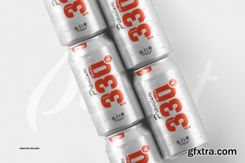 330ml soda cans mockup