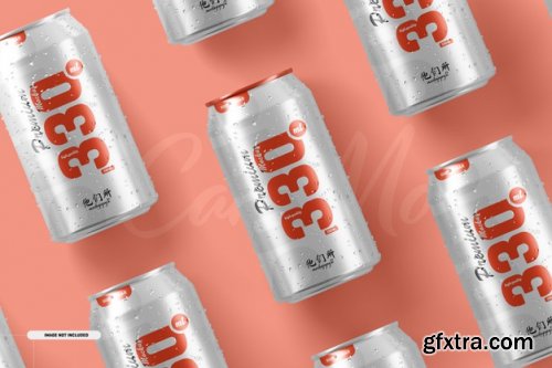 330ml soda cans mockup