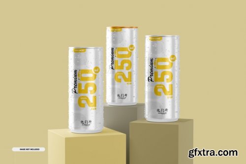 250ml soda cans mockup