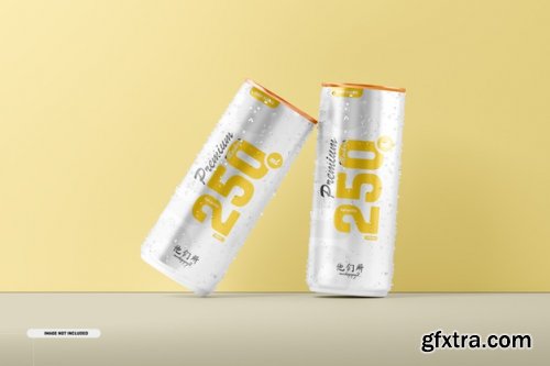 250ml soda cans mockup