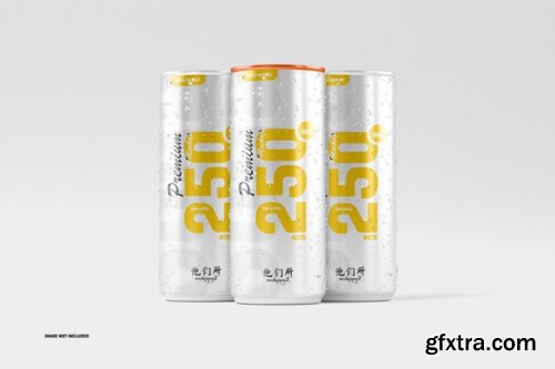 250ml soda cans mockup