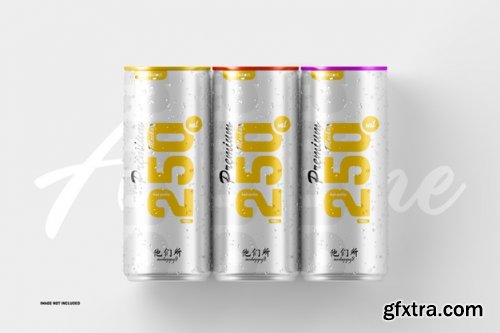 250ml soda cans mockup