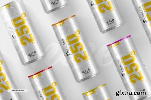 250ml soda cans mockup