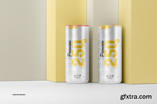 250ml soda cans mockup