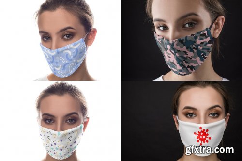 CreativeMarket - Medical Mask Mock-Up Set 4837164