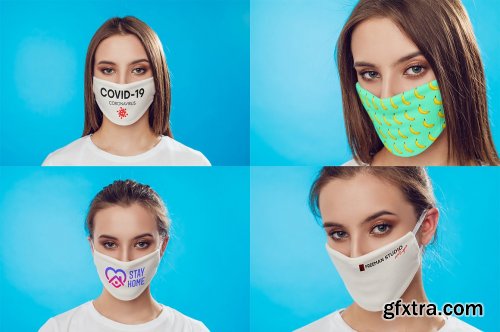 CreativeMarket - Medical Mask Mock-Up Set 4837164