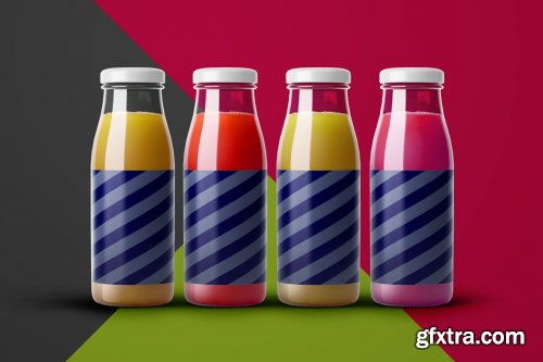 CreativeMarket - Juice Bottle Mockup Set 5534419