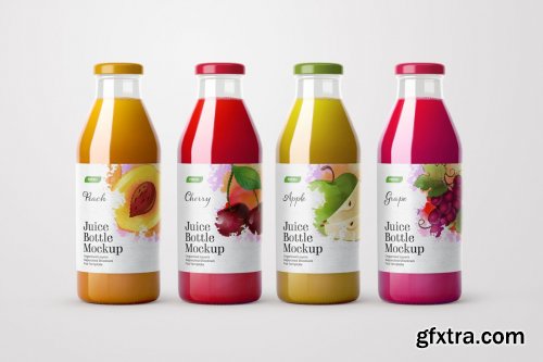 CreativeMarket - Juice Bottle Mockup Set 5534419