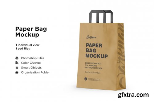 CreativeMarket - Kraft Paper Shopping Bag Mockup 5670190