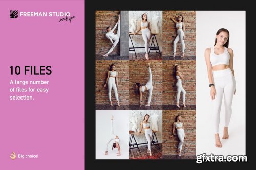 CreativeMarket - Stretching Leggings Mock-Up Set 5358000