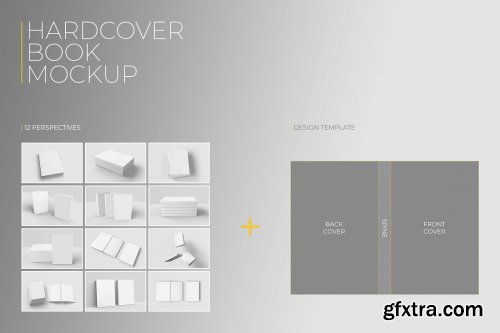 CreativeMarket - Hardcover Book Mockup 5361944