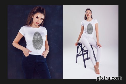 CreativeMarket - T-Shirt Mock-Up Set 4617722