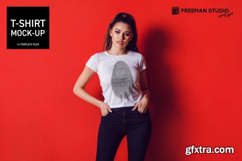 CreativeMarket - T-Shirt Mock-Up Set 4617722