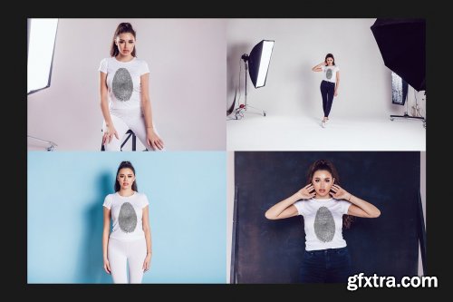 CreativeMarket - T-Shirt Mock-Up Set 4617722