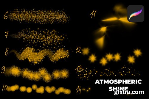 CreativeMarket - SHINE PROCREATE X5 56 brushes 5625432