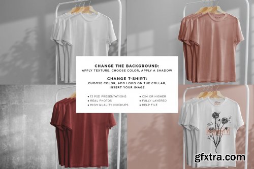 CreativeMarket - T-Shirt Mock-Up on Hanger 4124390