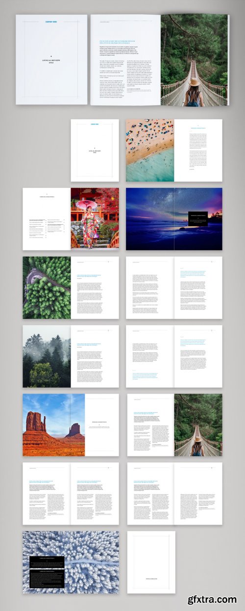 Clean and Modern Annual Review Layout 392089907 