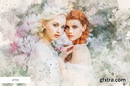 CreativeMarket - Watercolor Effect Actions for Ps 4848176