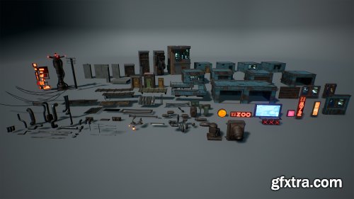 Modular CyberPunk City Asset Pack