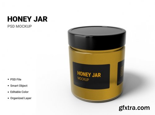 Honey jar mockup