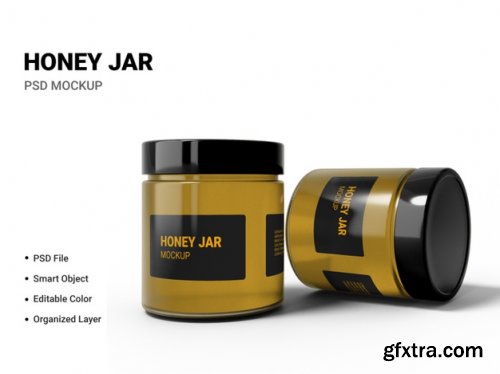 Honey jar mockup