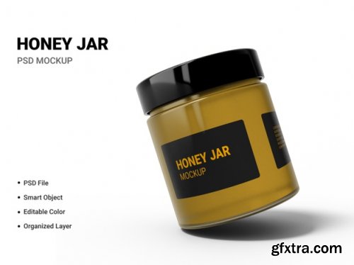 Honey jar mockup