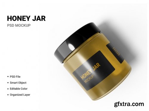 Honey jar mockup