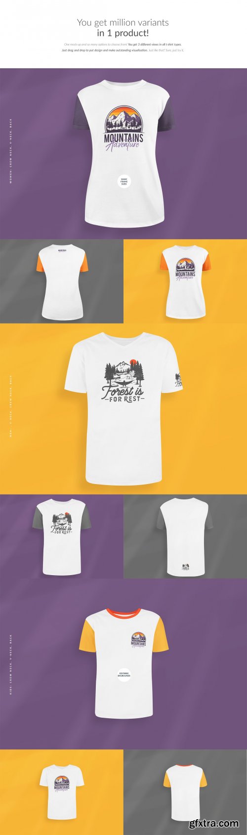 CreativeMarket - Ghost T-shirts Designer Kit Mock-ups 5280607