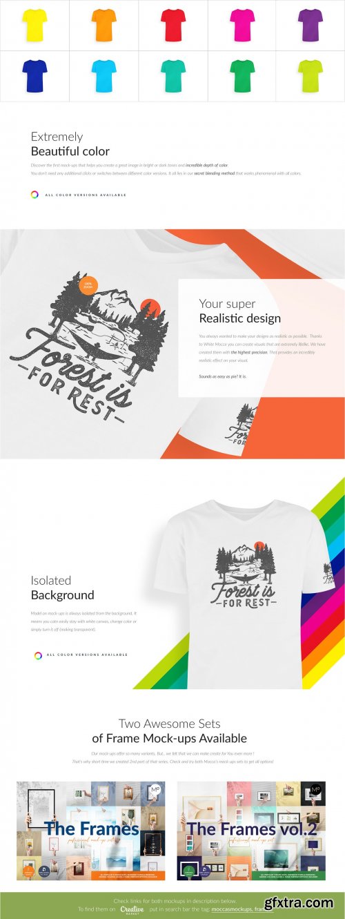 CreativeMarket - Ghost T-shirts Designer Kit Mock-ups 5280607