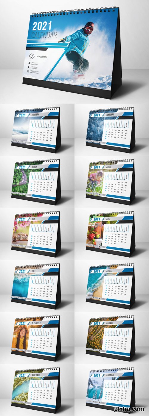 2021 Desk Calendar Layout 392950407