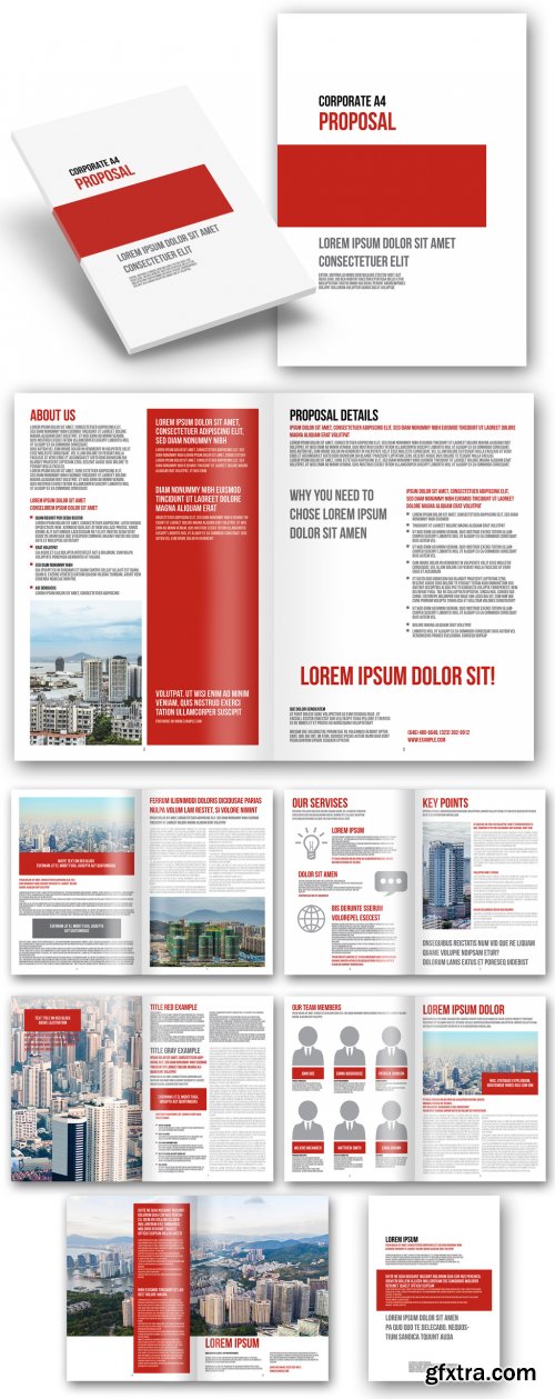 Corporate Proposal with Red Accents 392298191