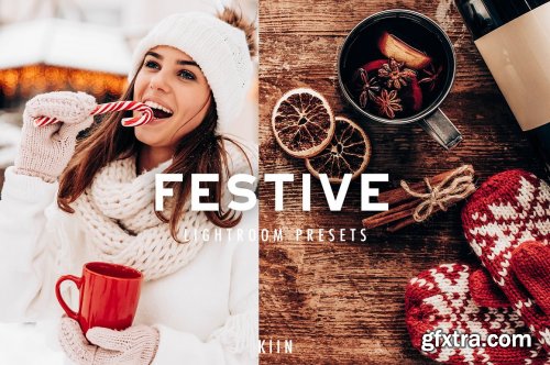 CreativeMarket - FESTIVE CHRISTMAS LIGHTROOM PRESETS 5634917