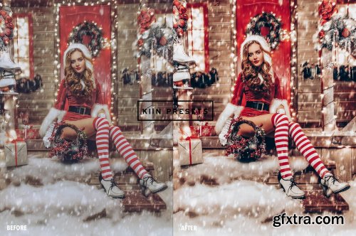 CreativeMarket - FESTIVE CHRISTMAS LIGHTROOM PRESETS 5634917