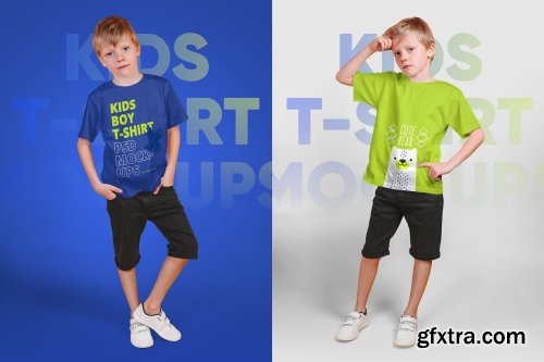 CreativeMarket - Kids Boy T-Shirt PSD Mockups Vol5 5336989