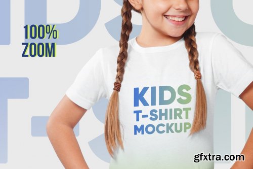 CreativeMarket - Kids Girl T-Shirt Mockups Vol2 Part2 5336841