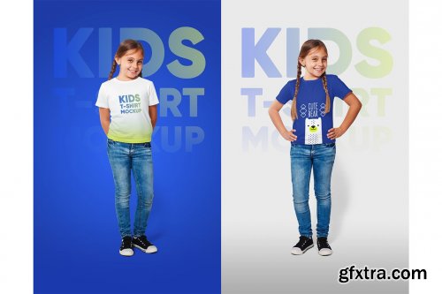 CreativeMarket - Kids Girl T-Shirt Mockups Vol2 Part2 5336841