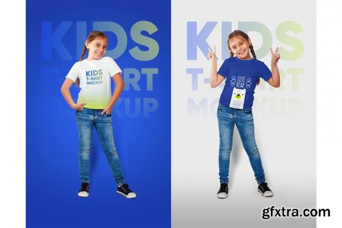 CreativeMarket - Kids Girl T-Shirt Mockups Vol2 Part2 5336841