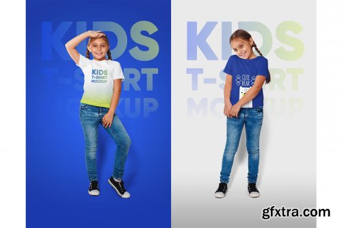 CreativeMarket - Kids Girl T-Shirt Mockups Vol2 Part2 5336841