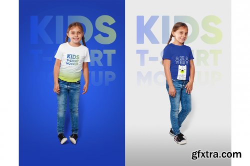 CreativeMarket - Kids Girl T-Shirt Mockups Vol2 Part2 5336841