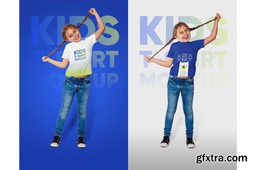 CreativeMarket - Kids Girl T-Shirt Mockups Vol2 Part2 5336841