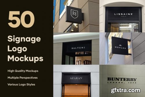 CreativeMarket - 50 Signs & Facade Logo Mockups - V2 5516538