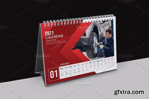 CreativeMarket - 2021 Desk Calendar Template V31 5461503